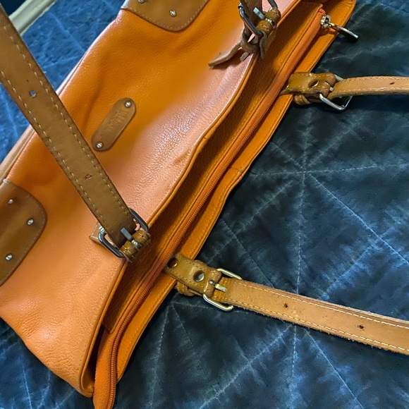 Valentina orange leather bag - Picture 7 of 9
